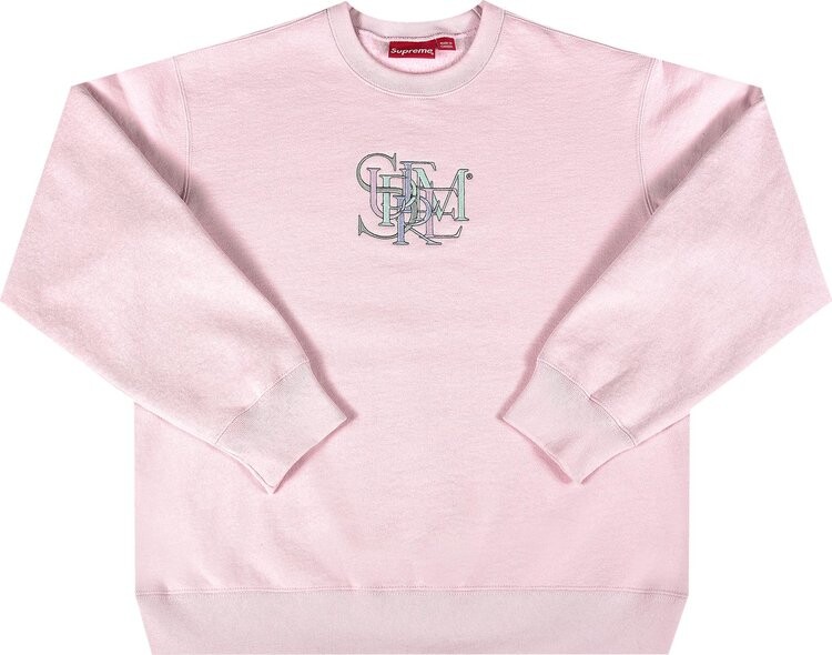 

Толстовка Supreme Overlap Crewneck 'Light Pink', розовый