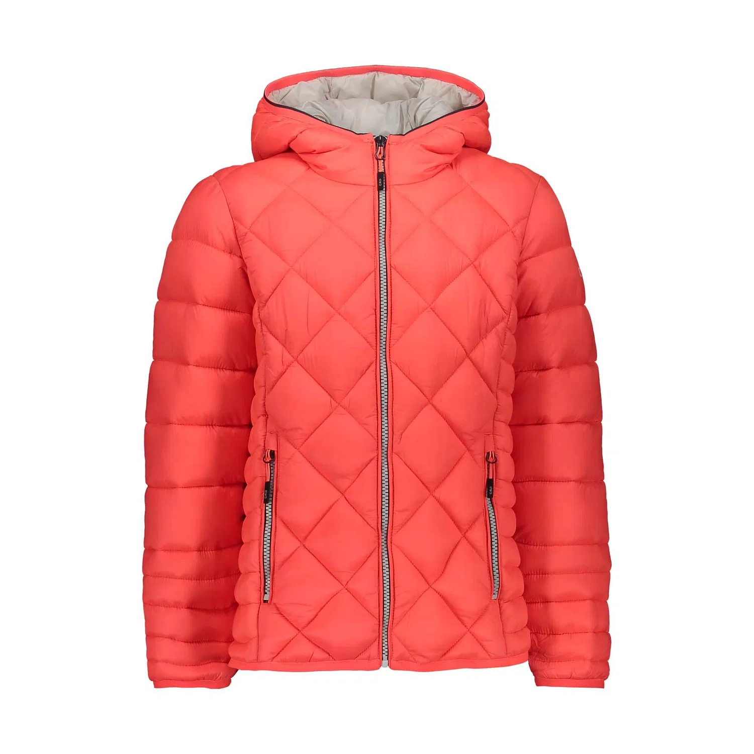 Детская стеганая куртка с капюшоном Girl Jacket Fix Hood Cmp, Красная