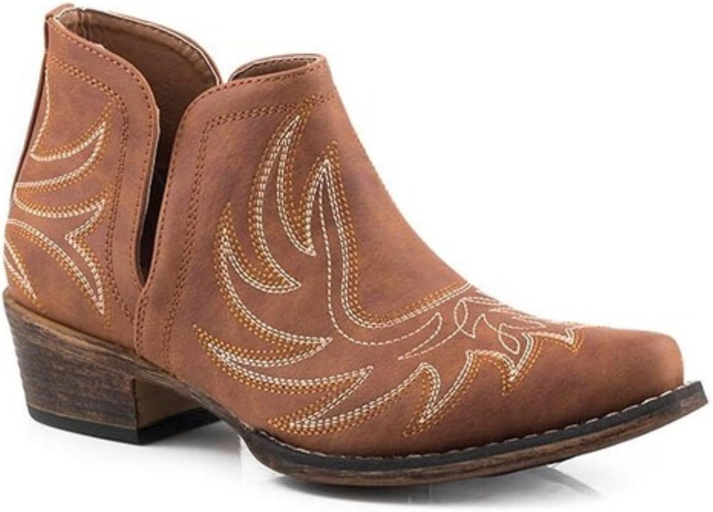 

Женские повседневные ботинки Roper Ava с леопардовым узором, открытым носком, низким каблуком 1-2" - серый