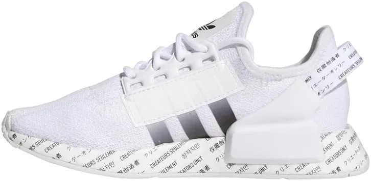 Детские кроссовки для мальчиков NMD_R1 V2 adidas, Pure White/Deep Black-White — фото 3