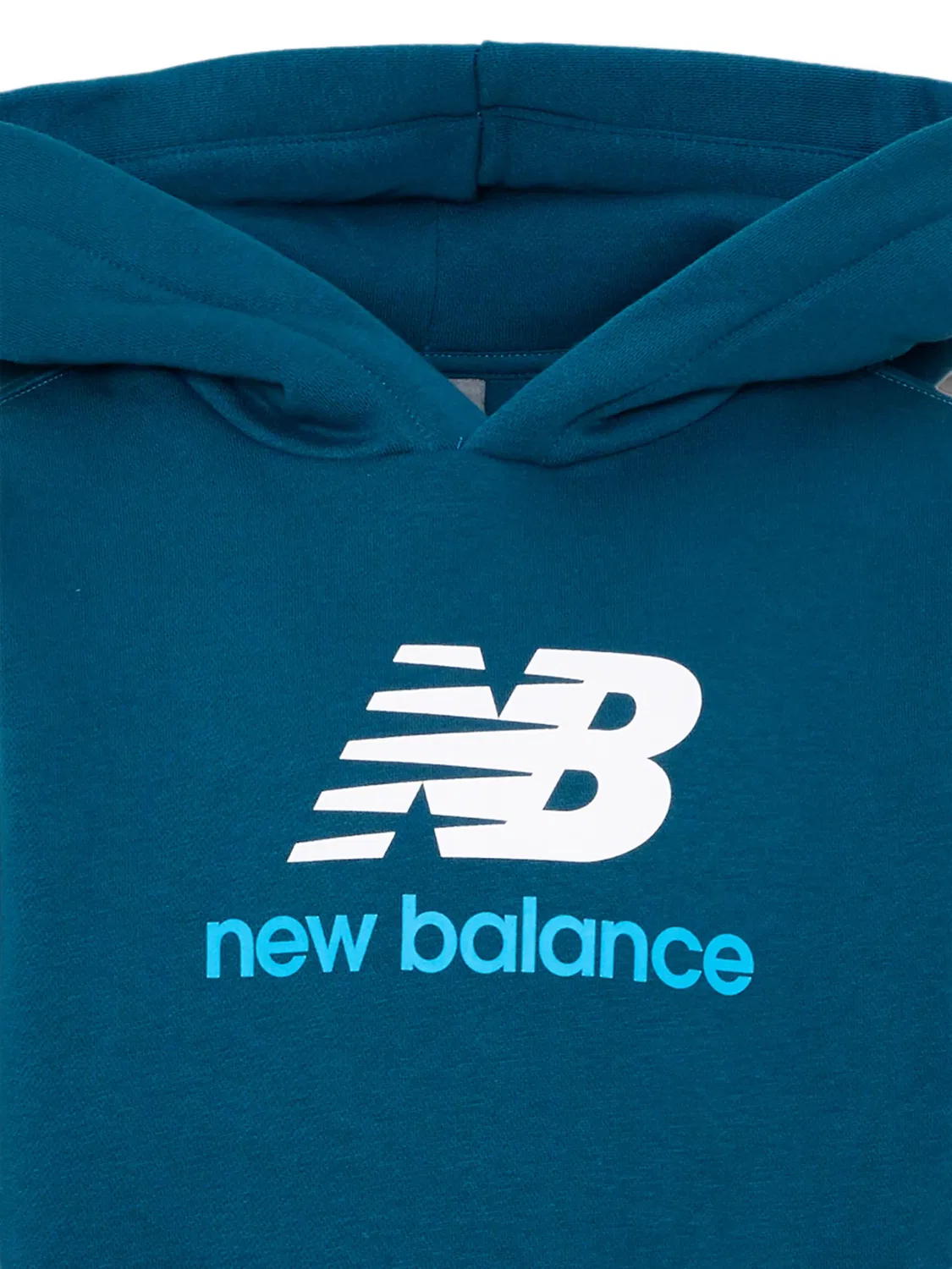 Худи с накладным карманом и логотипом New Balance Kids, зеленый — фото 3