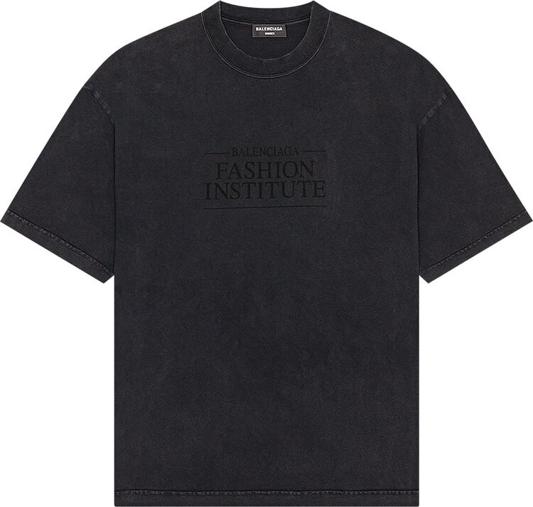 

Футболка Balenciaga Medium Fit T-Shirt 'Washed Black', черный