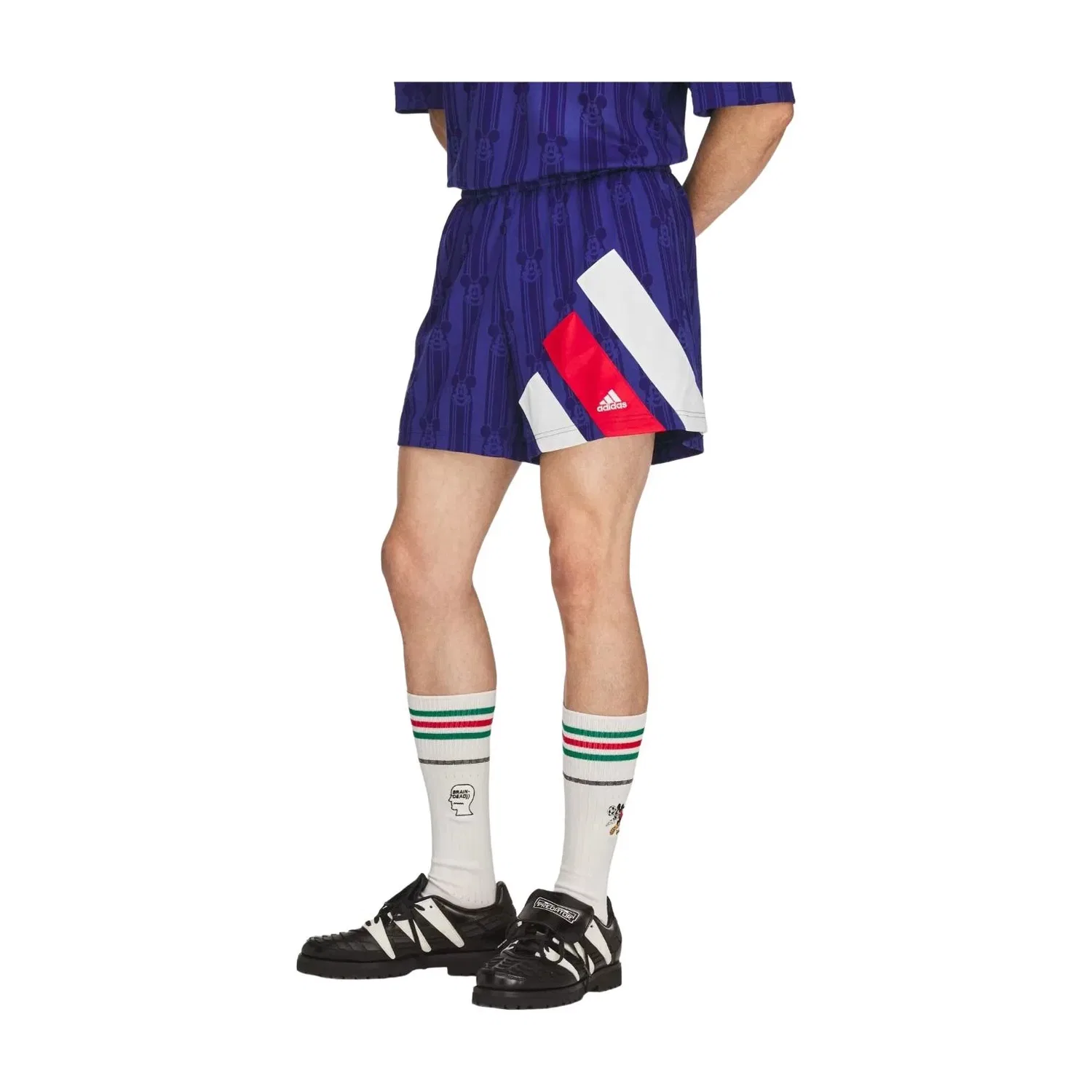 Мужские шорты с принтом Adidas x Brain Dead x Disney Victory Blue, синий — фото 4