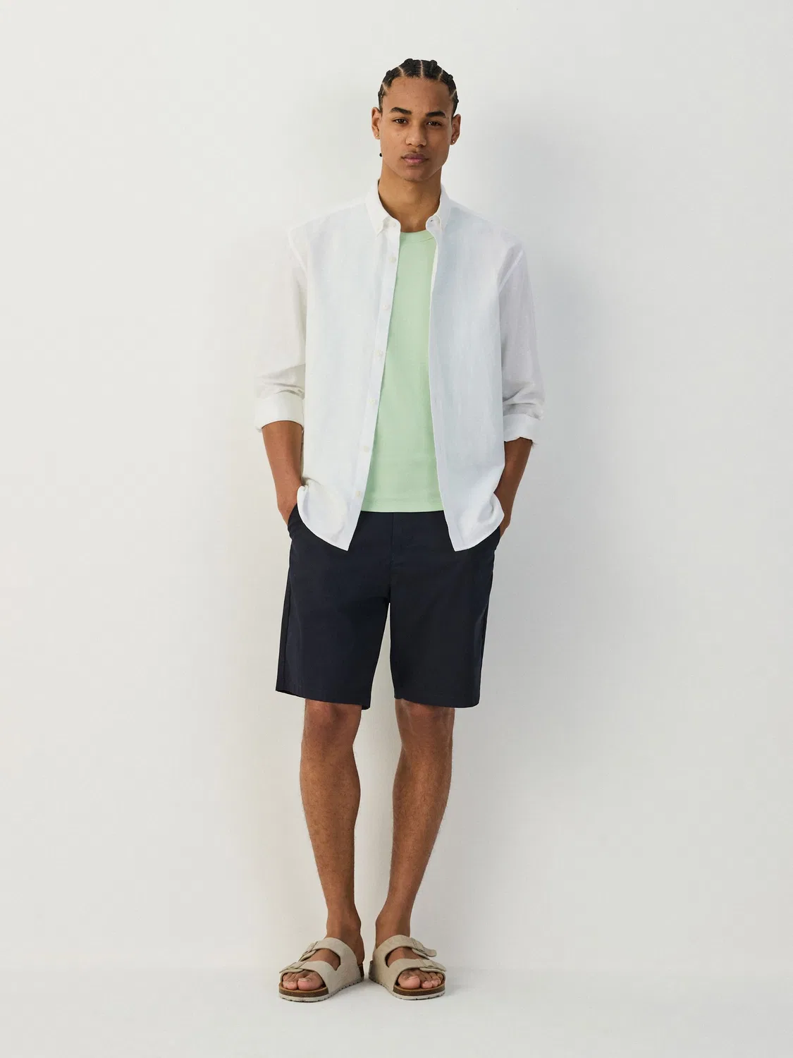 Жилет Slim Fit Next, зеленый — фото 2