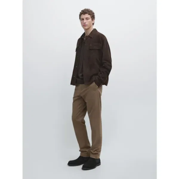 Брюки зауженные микротекстурные Massimo Dutti