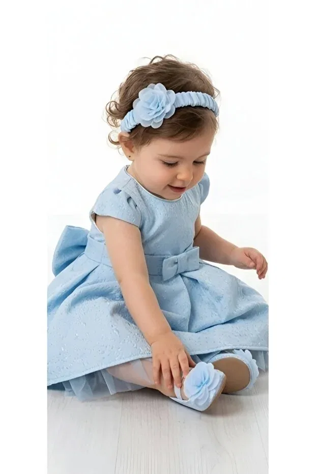 Детское платье для девочек с коротким рукавом Moda, Bebe — фото 3