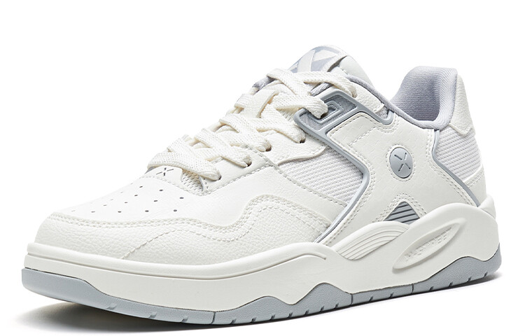 Кроссовки XTEP Skateboarding Shoes Women's Low-top Sail White/soot, белый — фото 2
