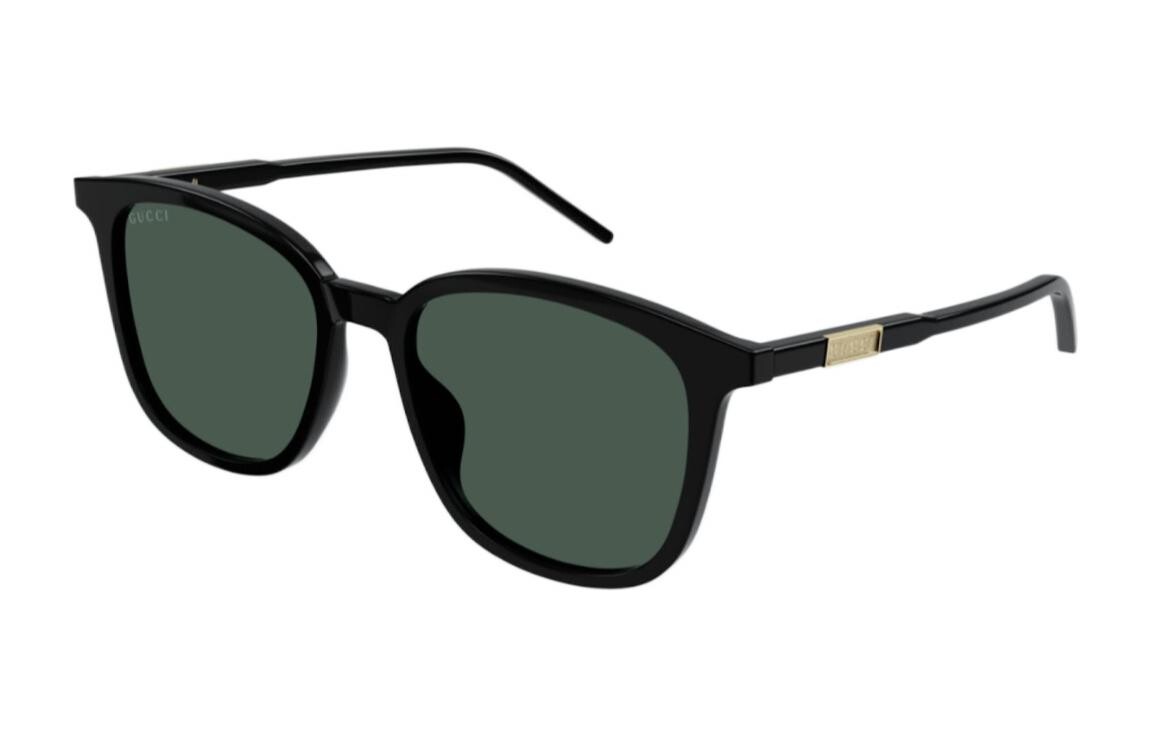 

Очки солнцезащитные Gucci Unisex прямоугольные, черный / темно - зеленый