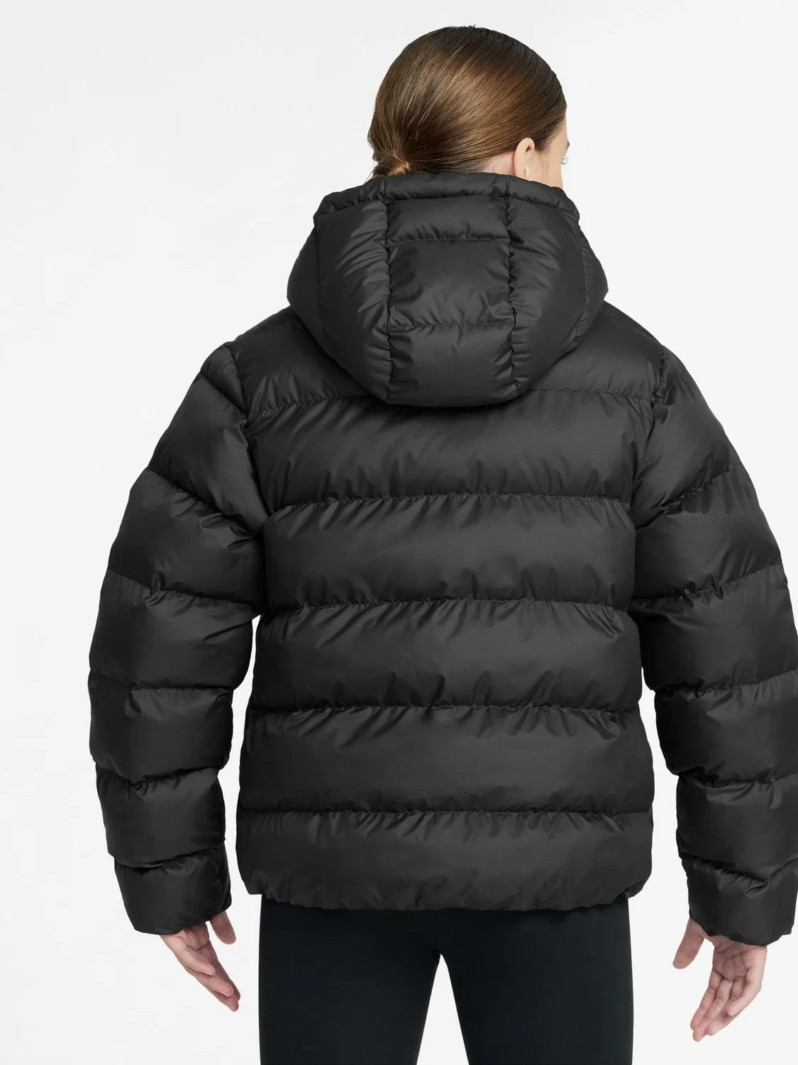 Пуховик стеганый Nike Black/Pink, черный/розовый — фото 3