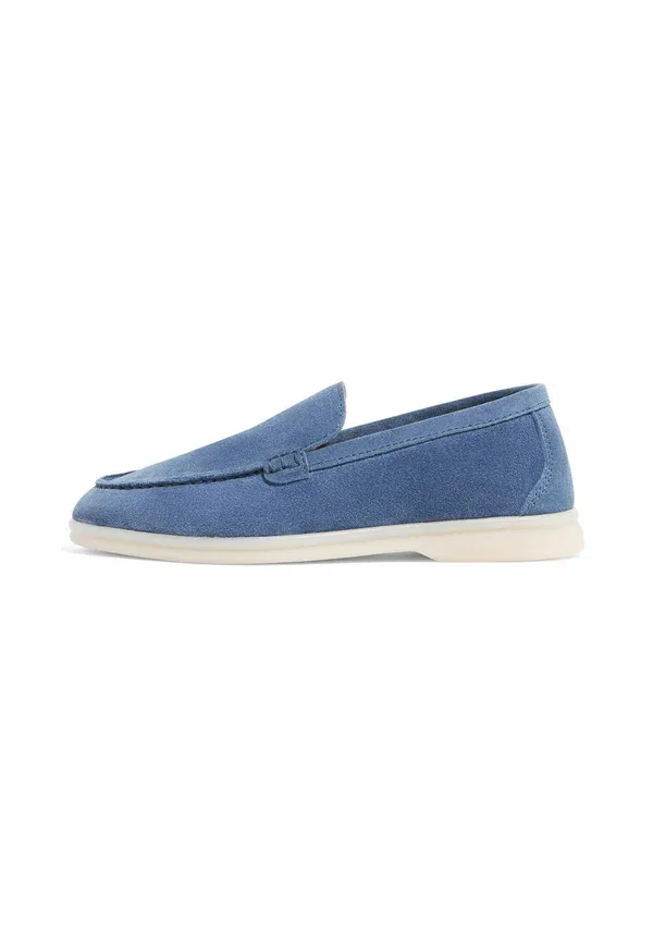 Мокасины из замши Ludovico Scarosso, Steel Blue Suede, синий/стальной