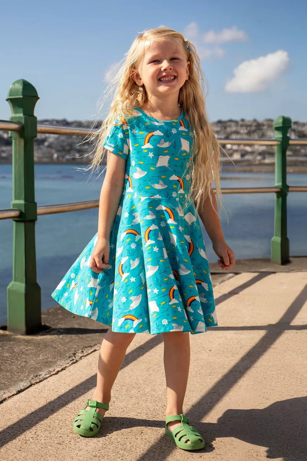 Платье-трапеция Spring Skater Frugi, Blue — фото 2
