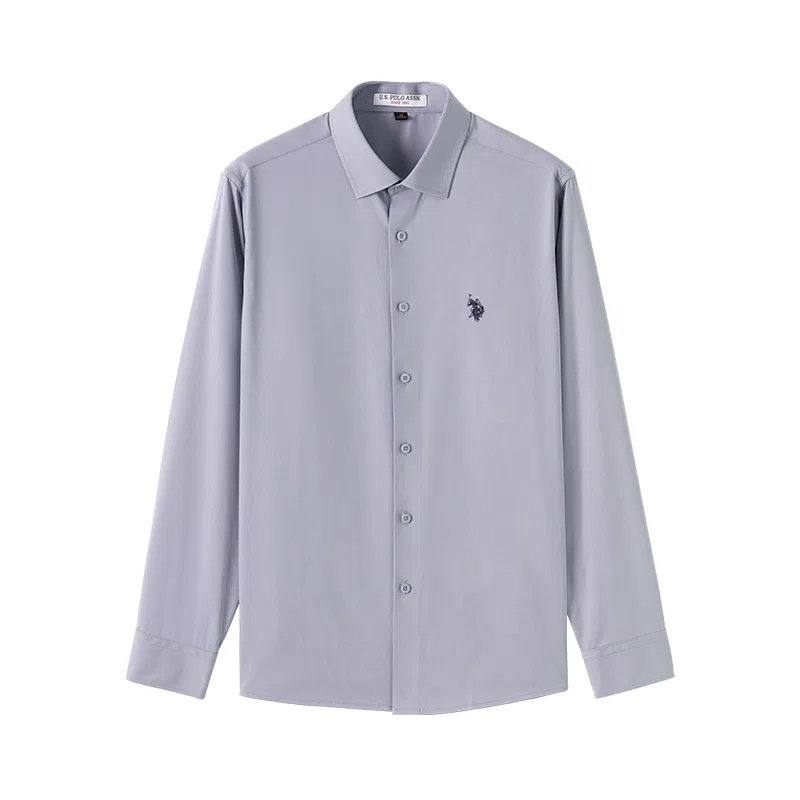 Рубашка мужская с отложным воротником, U.S. POLO ASSN., Light Gray