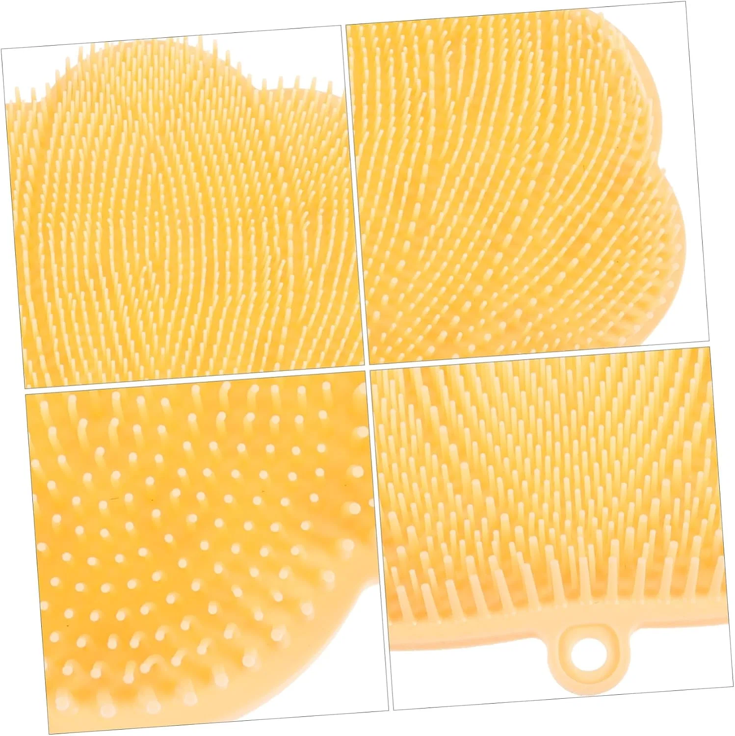 Силиконовый скраб для ног и спины COLLBATH, 29x26x2 см, Желтый — фото 4