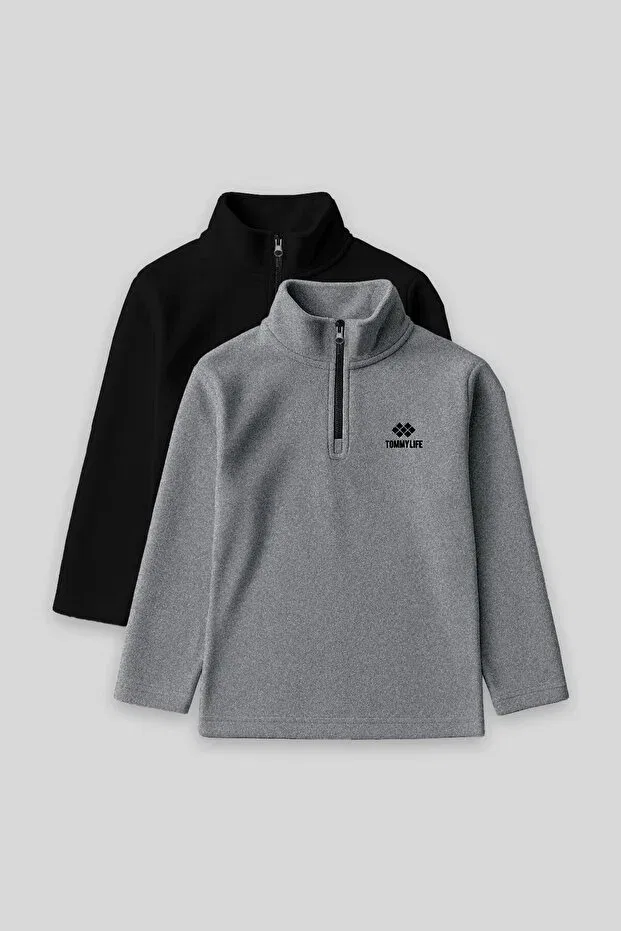 Детские свитшот для мальчиков с флисом 2-pack Tommy Life, Black-Gb Continues