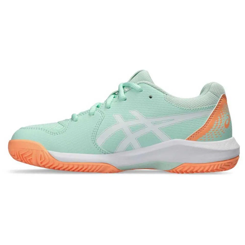 Детские кроссовки для мальчиков с гелевой амортизацией Gel Dedicated 8 Padel Gs ASICS, Mint Tint White — фото 3