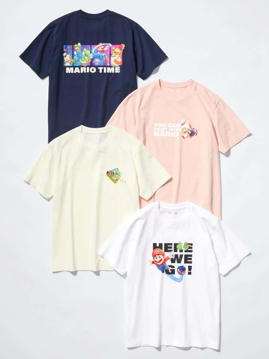 Футболка с принтом Mario Movie Uniqlo, молочный — фото 4