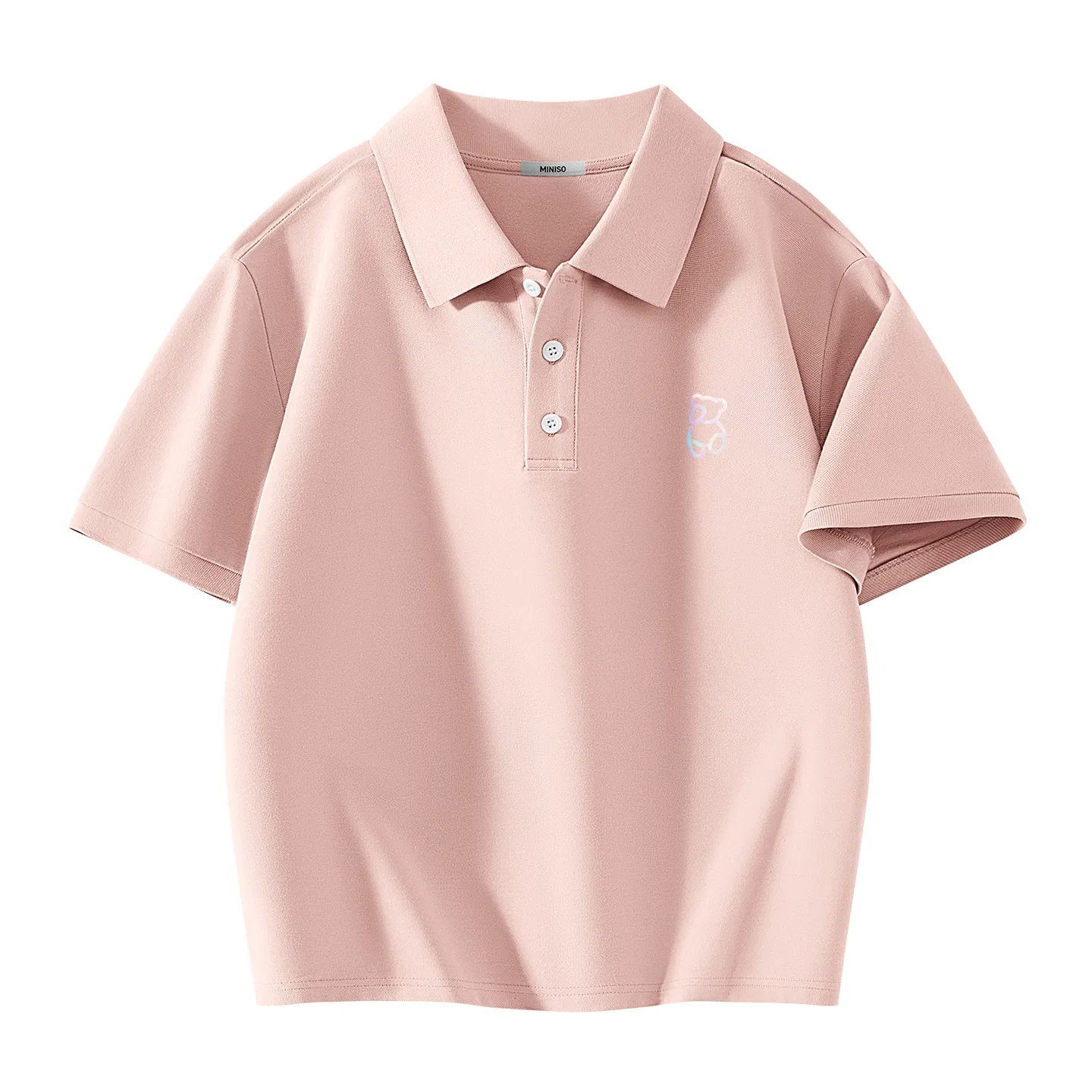 Детское поло с принтом MINISO, Nude Pink