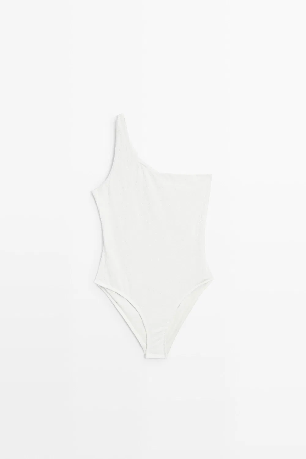 Купальник Massimo Dutti, асимметричный, кремовый — фото 2