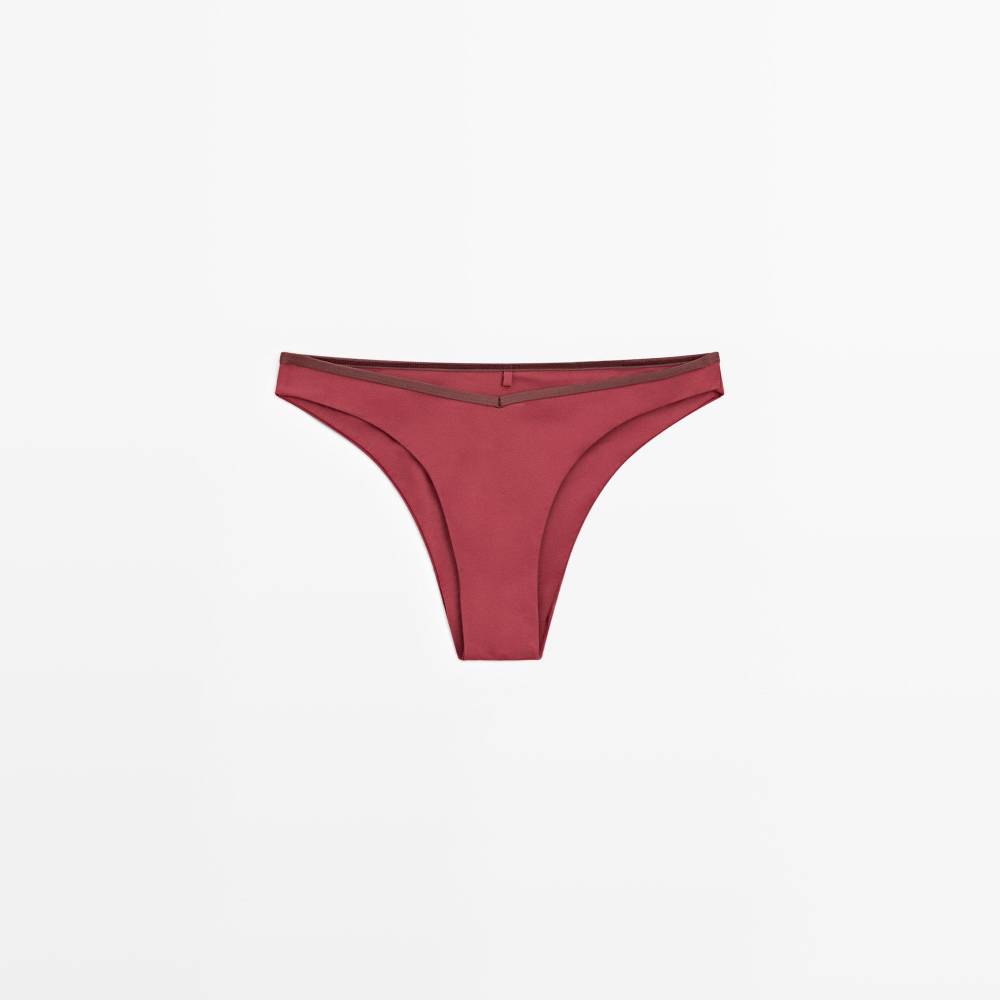 Плавки-бикини Massimo Dutti Contrast, розовый