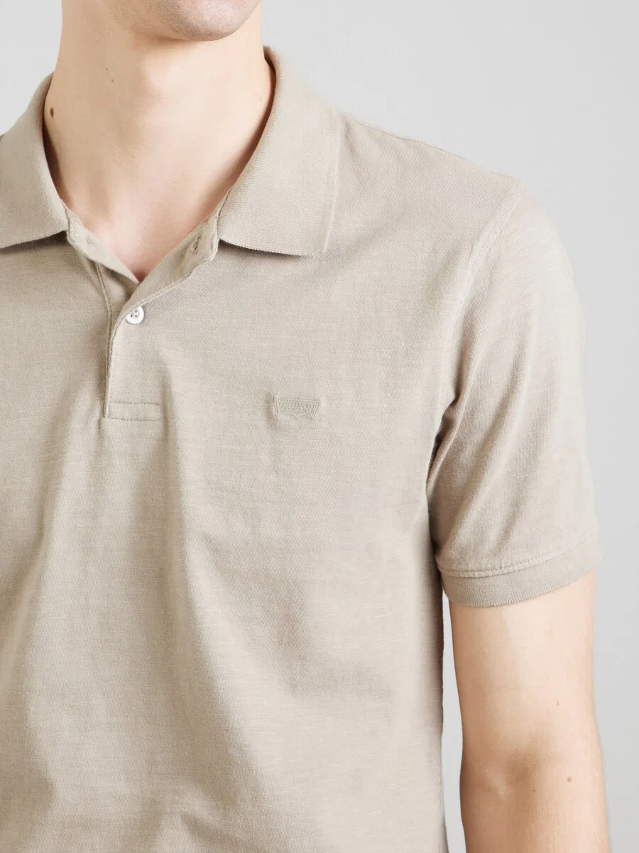 Рубашка LEVI'S 'Slim Housemark Polo Shirt' из шерсти белого цвета — фото 2