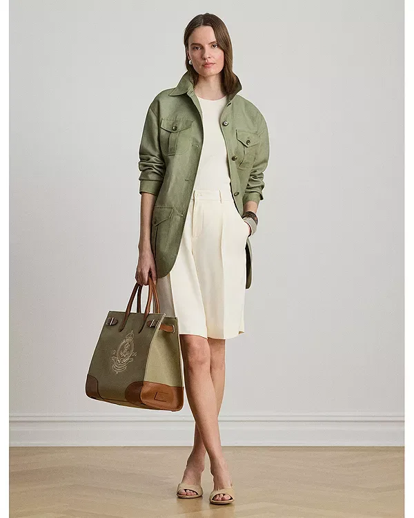 Женская куртка из льняной смеси Ralph Lauren, Light Agave — фото 2