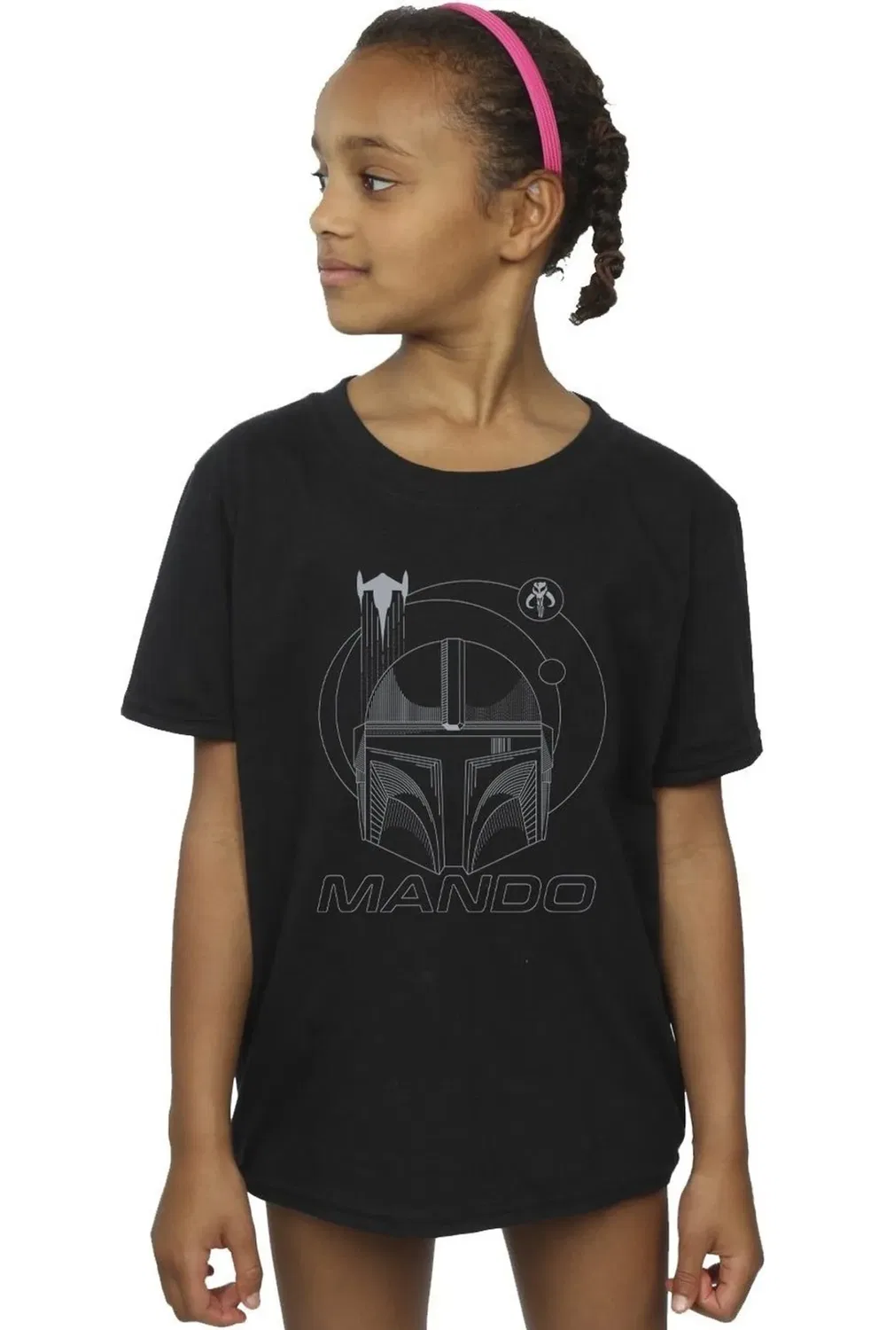 Мужская футболка с принтом The Mandalorian Rings Helmet Star Wars, Black