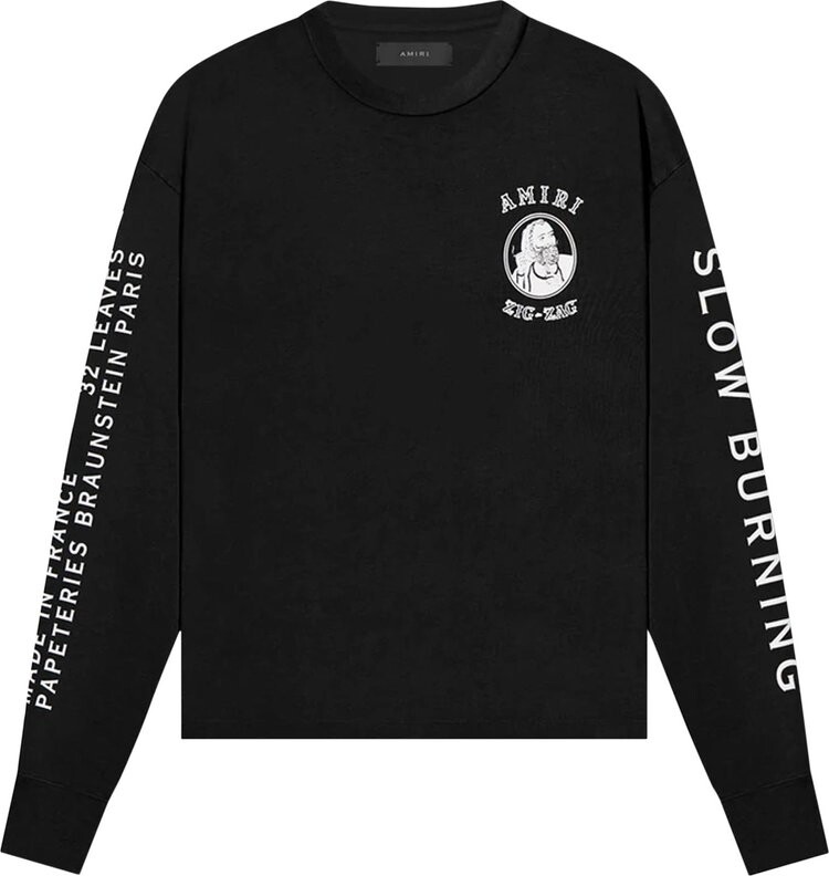 

Лонгслив Amiri Zig Zag Long-Sleeve 'Black', черный
