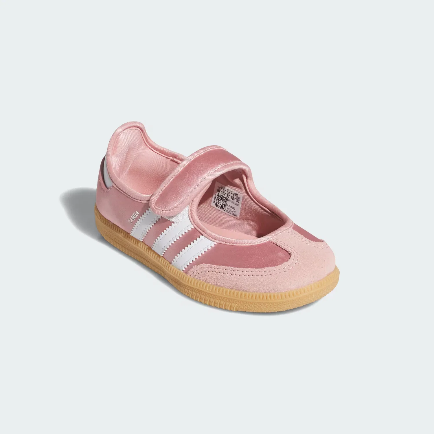 Детские кроссовки на липучке Samba Jane Adidas Originals, розово-лиловый/белый/каучуковый — фото 4