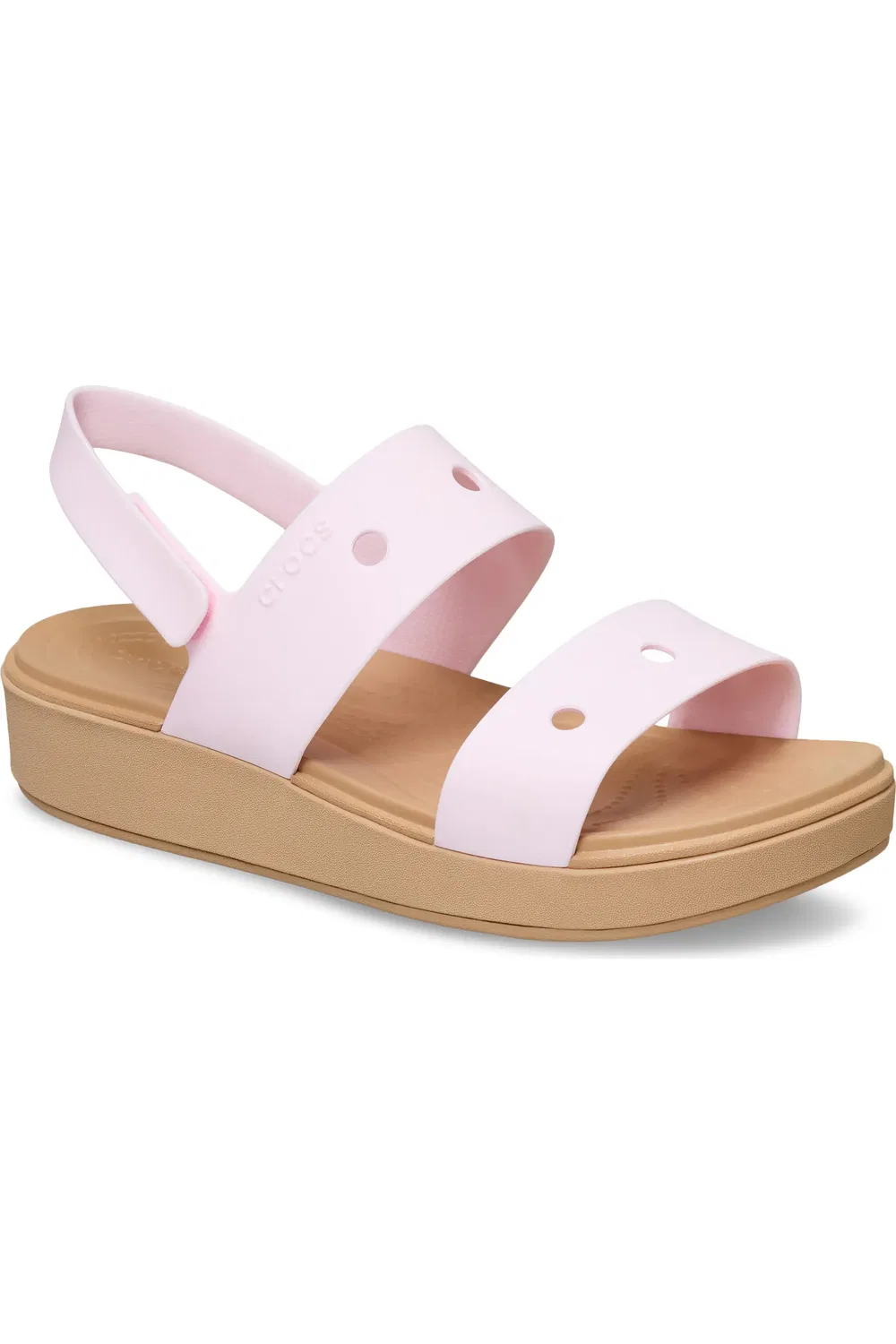 Детские сандалии-слинги на платформе Brooklyn CROCS, Pink Milk/Cashew