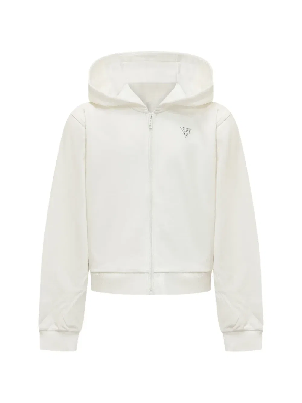Худи на молнии с кристаллами Guess Kids, белый