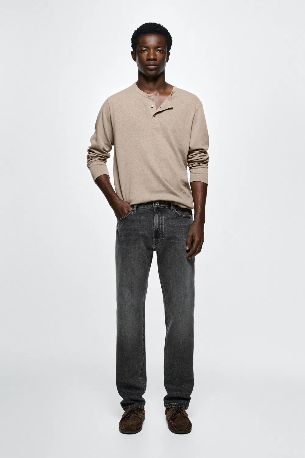 Джинсы Massimo Dutti, узкие, серые