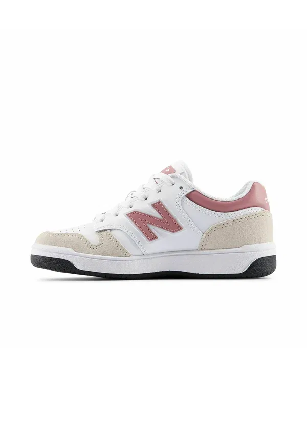 Кроссовки кожаные и текстильные B480 lace New Balance, nb 103 white rosewood, белый/розовый