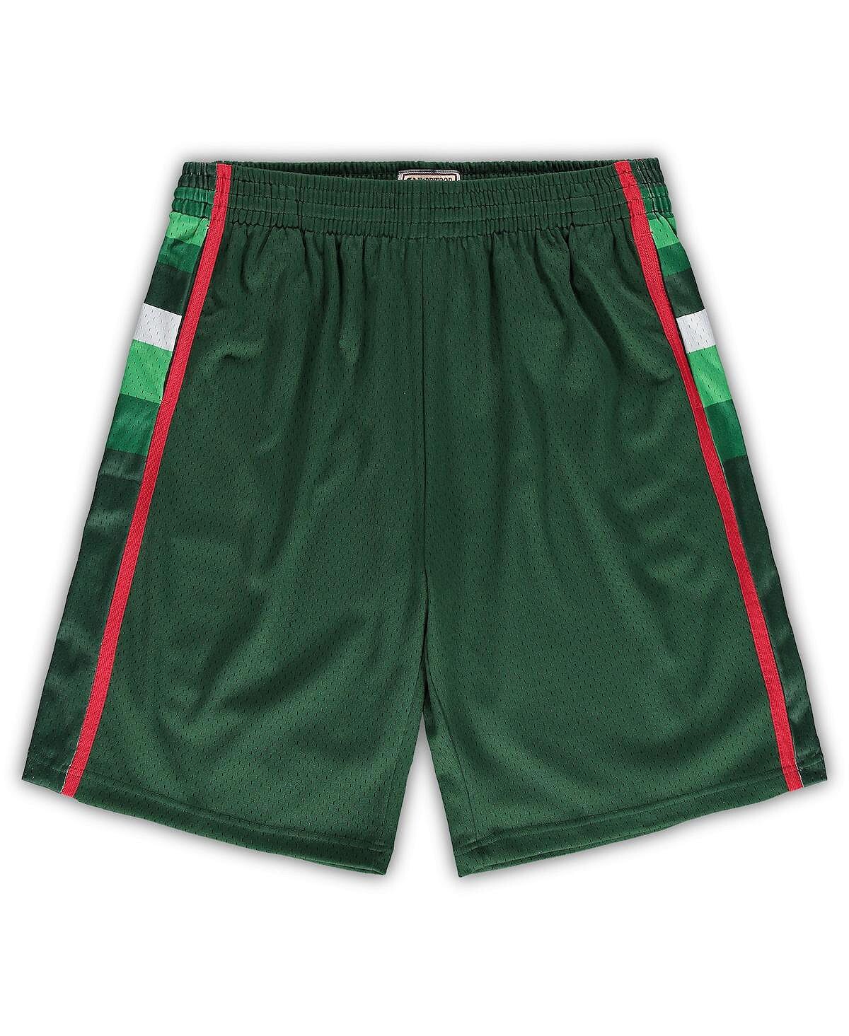 

Мужские шорты mitchell ness hunter green milwaukee bucks big tall hardwood classics team swingman Mitchell & Ness, темно-зеленый