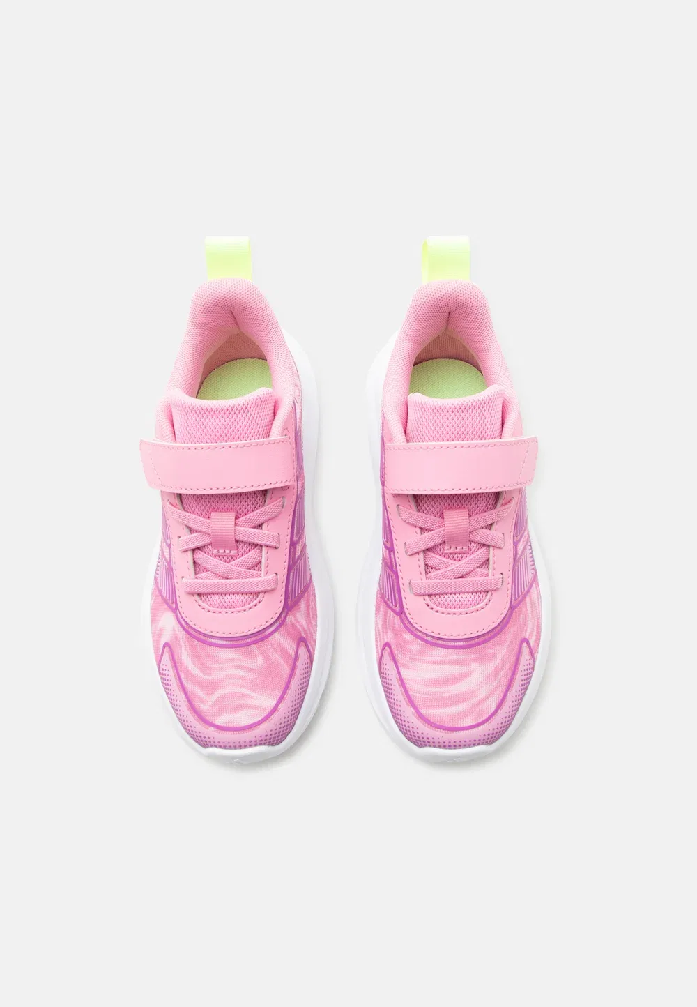 Tensaur run 4.0 унисекс - кроссовки для бега по улицам Adidas Performance, St Tropic Bloom/Purple Burst/Hi Res Yellow — фото 4