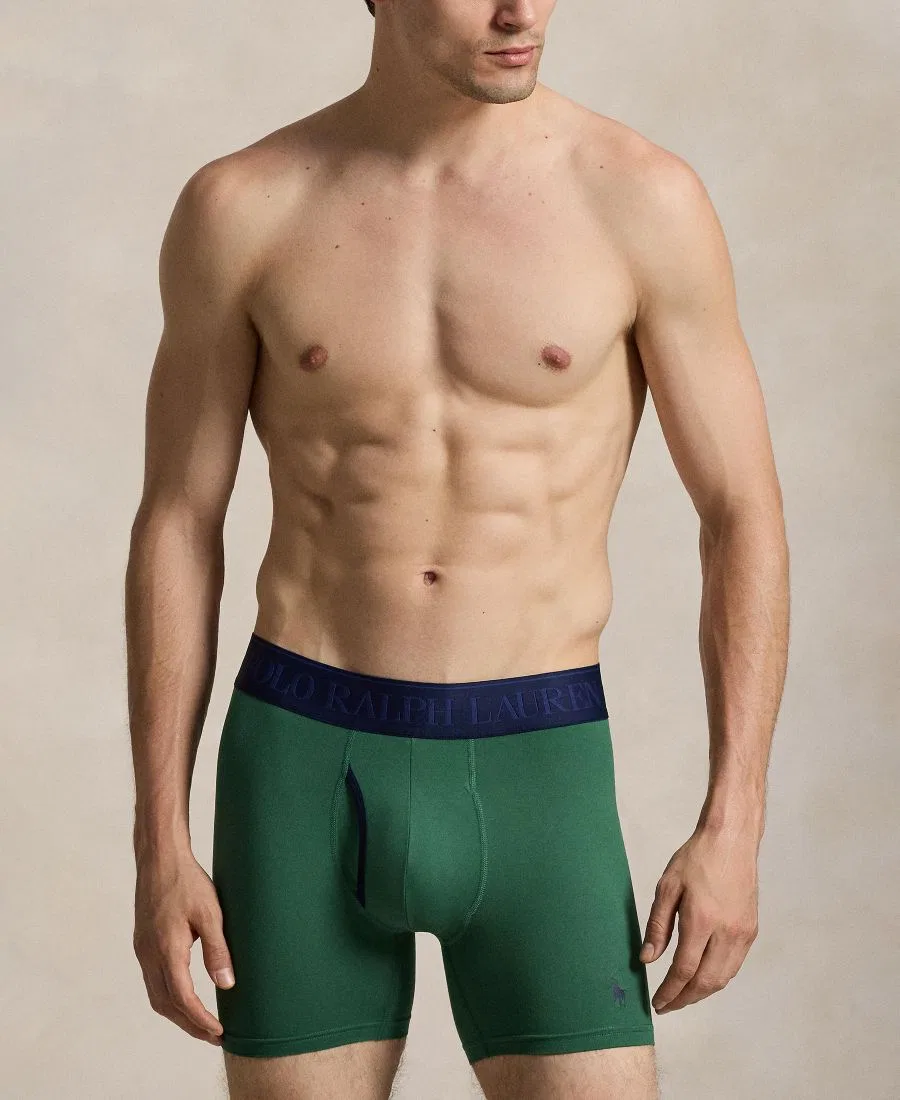 Комплект боксеров-слипов с охлаждающим эффектом Polo Ralph Lauren, Tawny Port/Dark Green/Jerry Paisley Print — фото 4