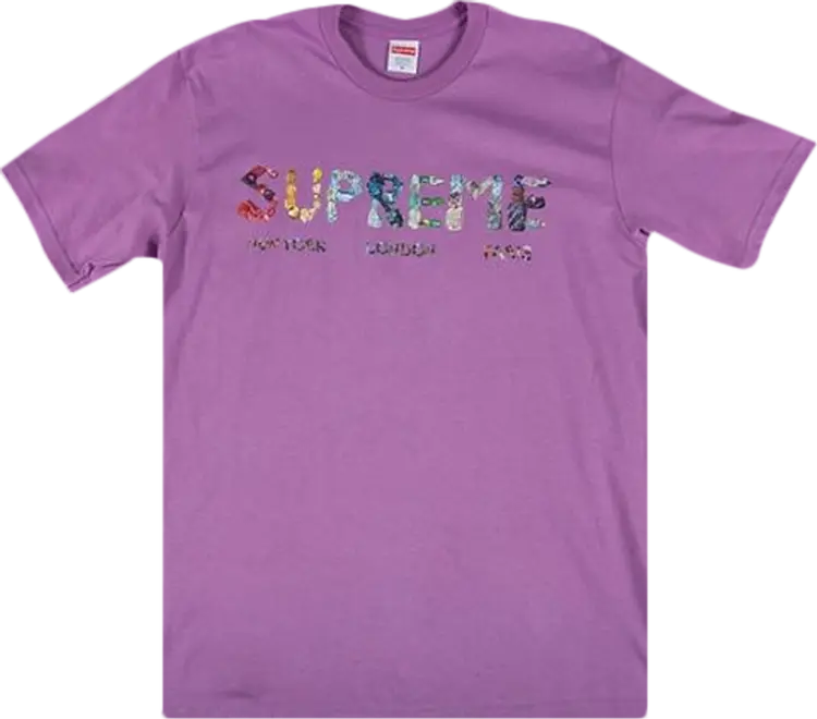 

Футболка Supreme Crystals T-Shirt 'Purple', фиолетовый