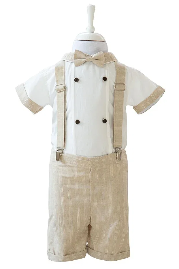 Детский комбинезон с коротким рукавом Mika Bebek & Çocuk, Beige
