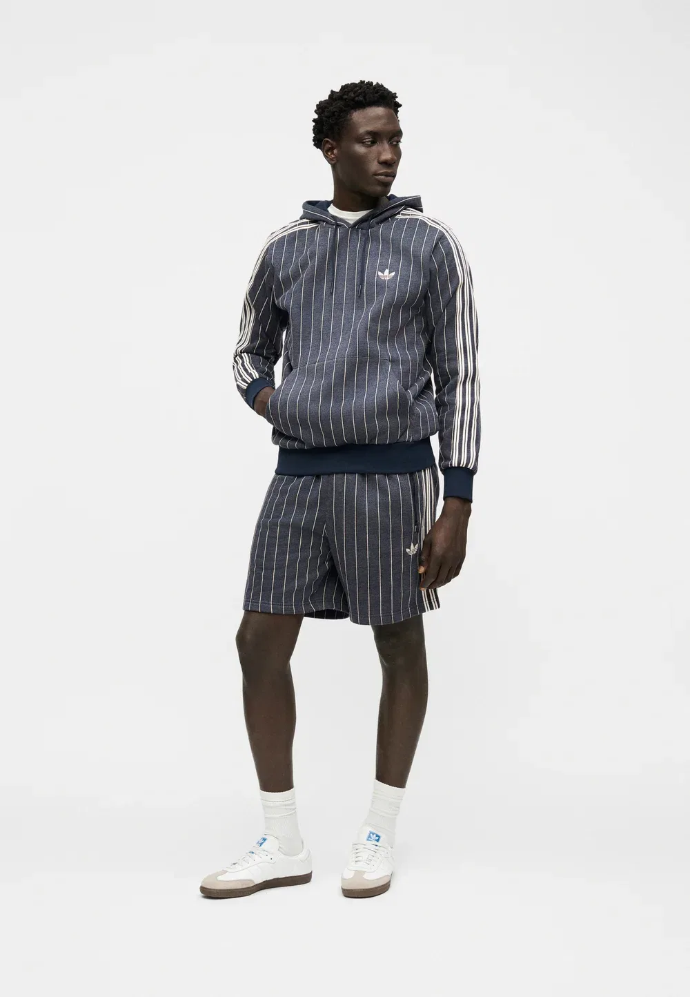 Шорты в тонкую полоску, унисекс Adidas Originals, Night Indigo — фото 3