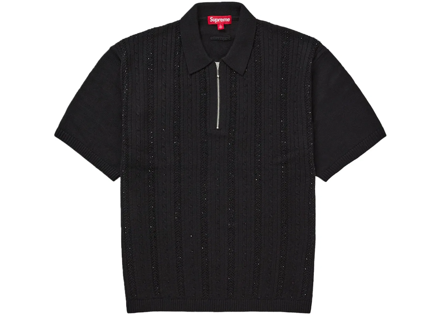 Мужское поло с бисерной отделкой Polo Supreme, Black
