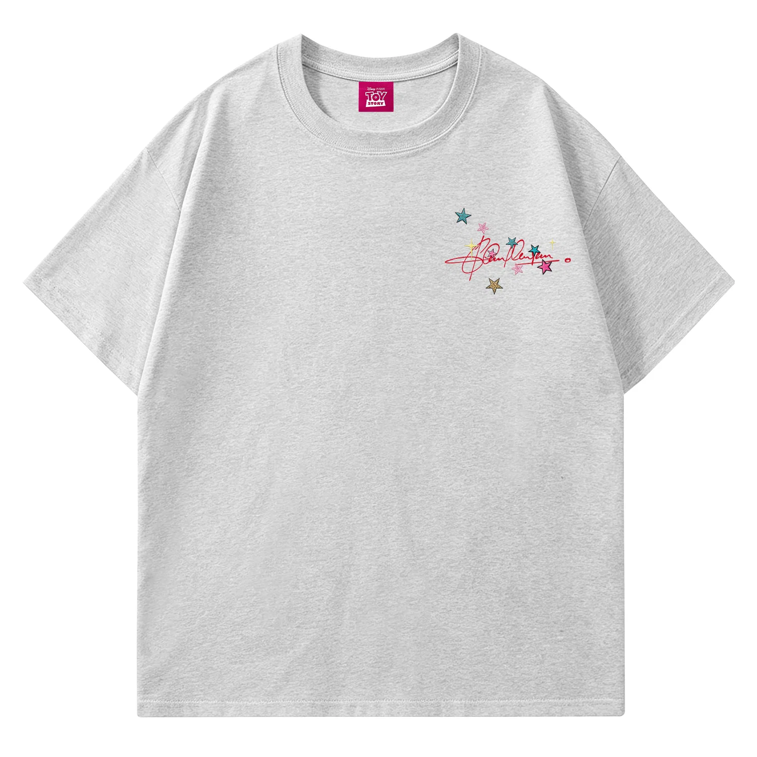Детская футболка с принтом Disney Unisex Crew Neck Thin Straight Fit, White Heather Gray — фото 4