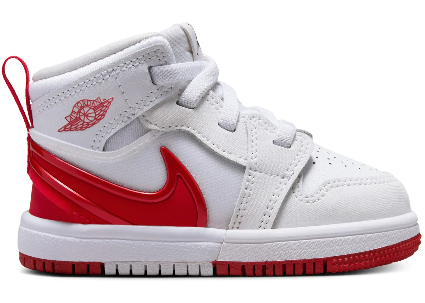 Детские кроссовки Lifestyle Jordan 1 Mid RM EasyOn Jordan, White/Black/University Red