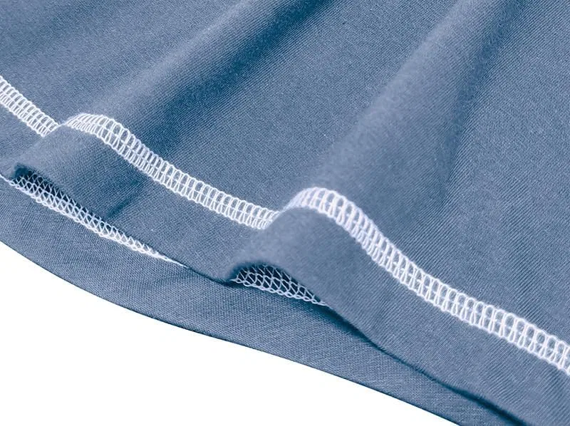 Мужская хлопковая футболка с длинным рукавом Henley Generic, Blue — фото 2