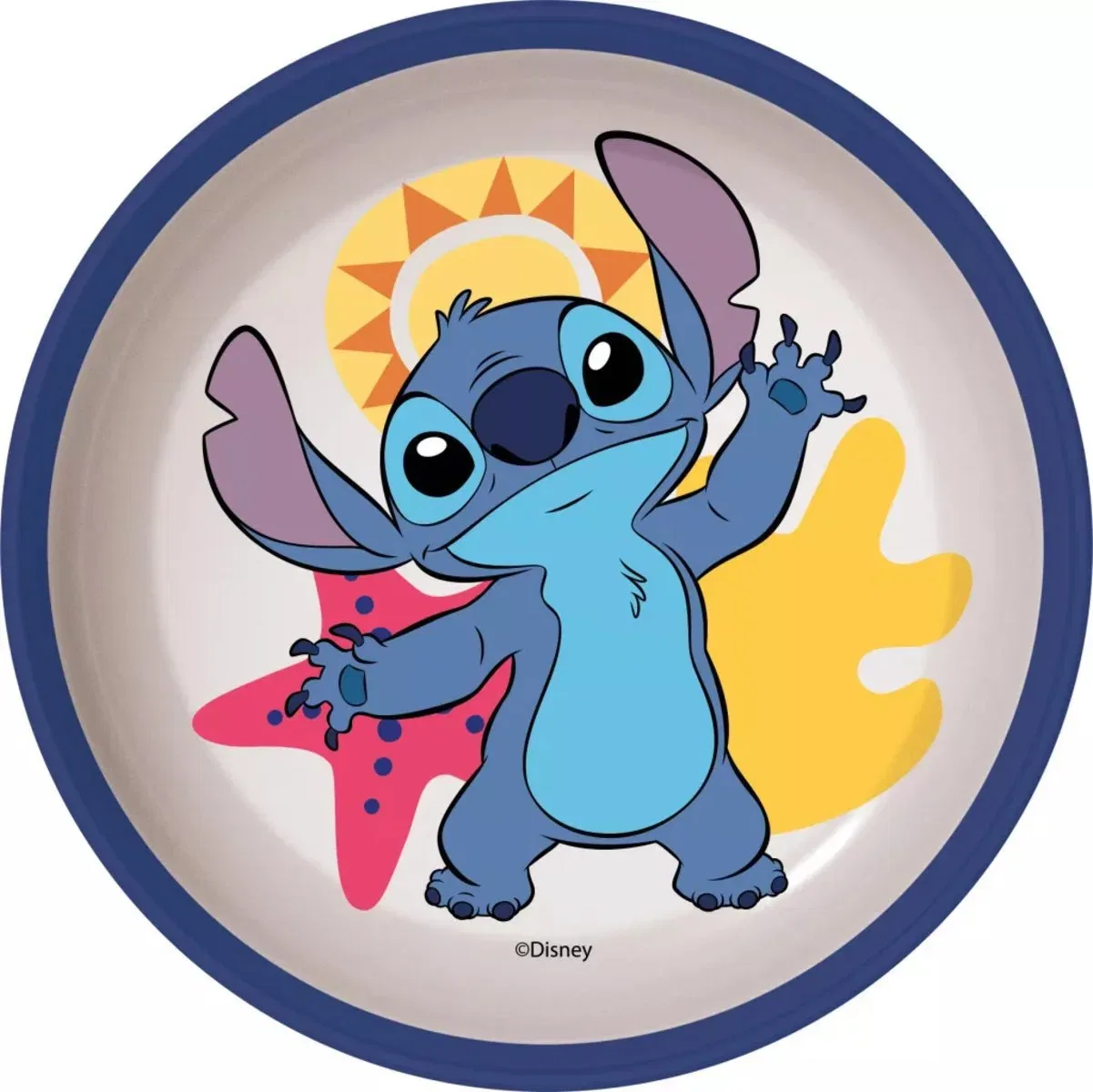 Тарелка детская с принтом Lilo und Stitch Disney, разноцветный