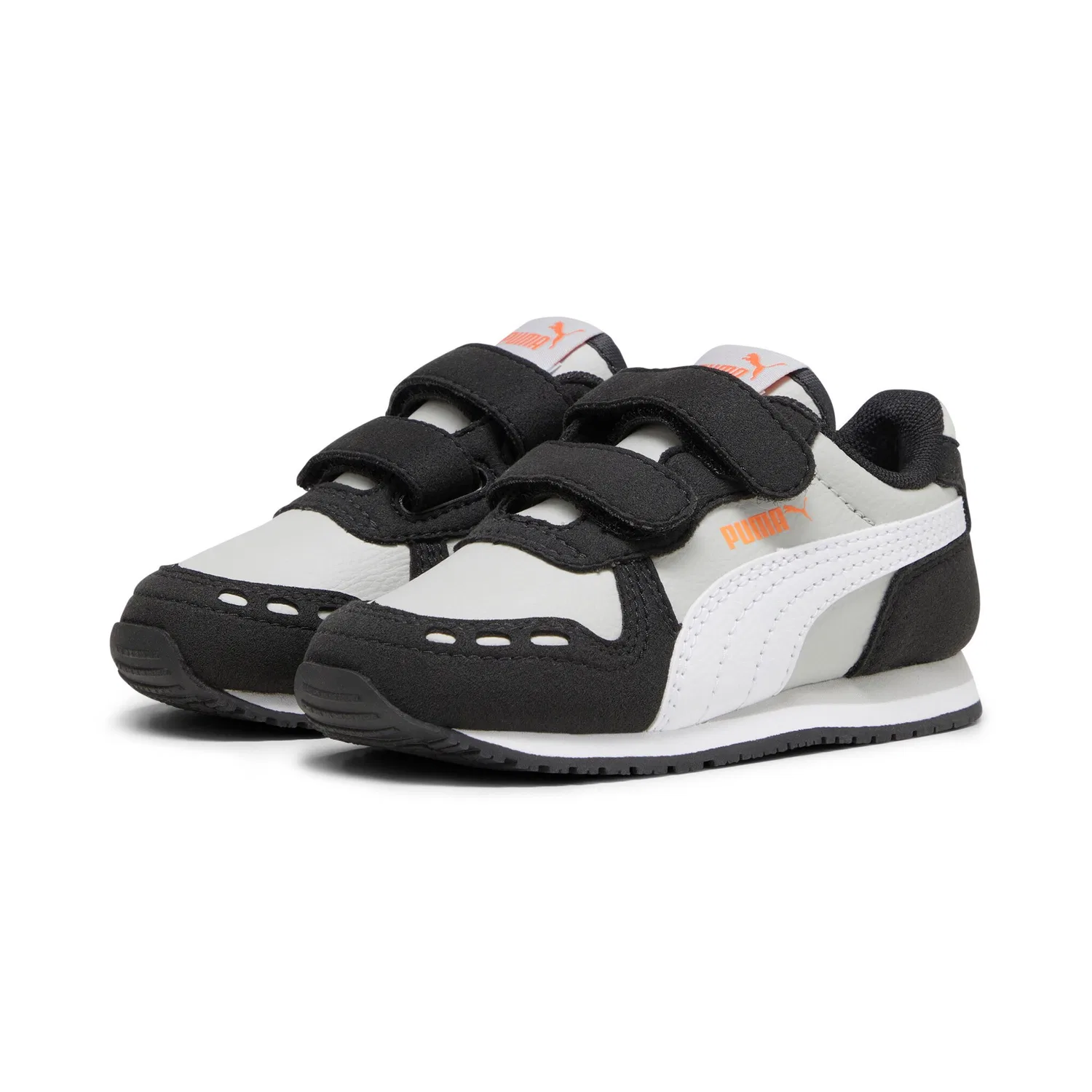 Детские спортивные кроссовки в ретро-стиле Cabana Racer PUMA, Ash Gray/White/Black
