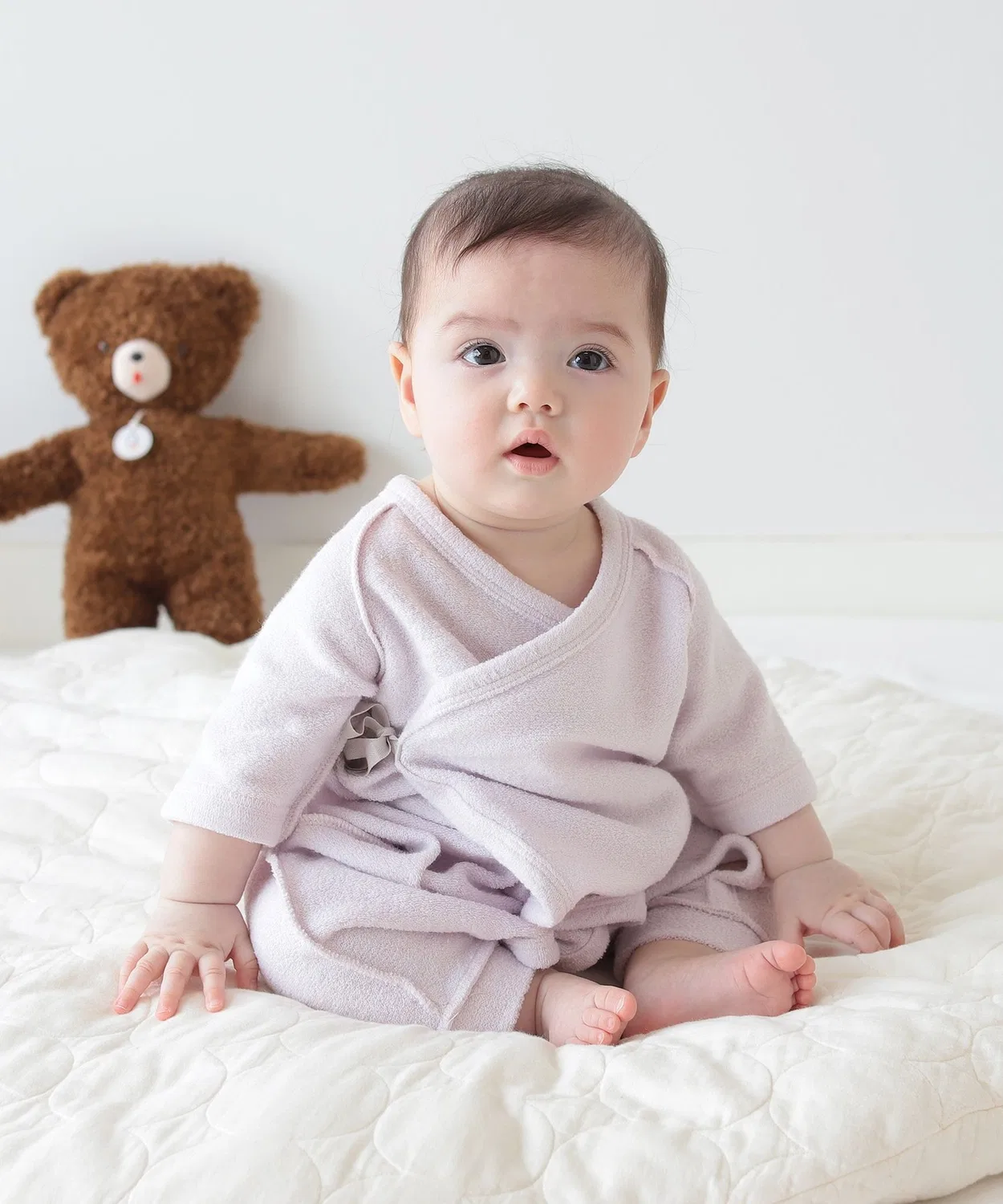 Детский комбинезон-боди с длинным рукавом модель Smile Cotton Kodomo Beams, Лавандовый