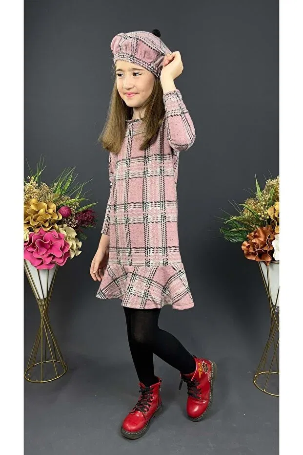 Детское платье для девочек с длинным рукавом Mnk Baby&Kids, Pink — фото 2