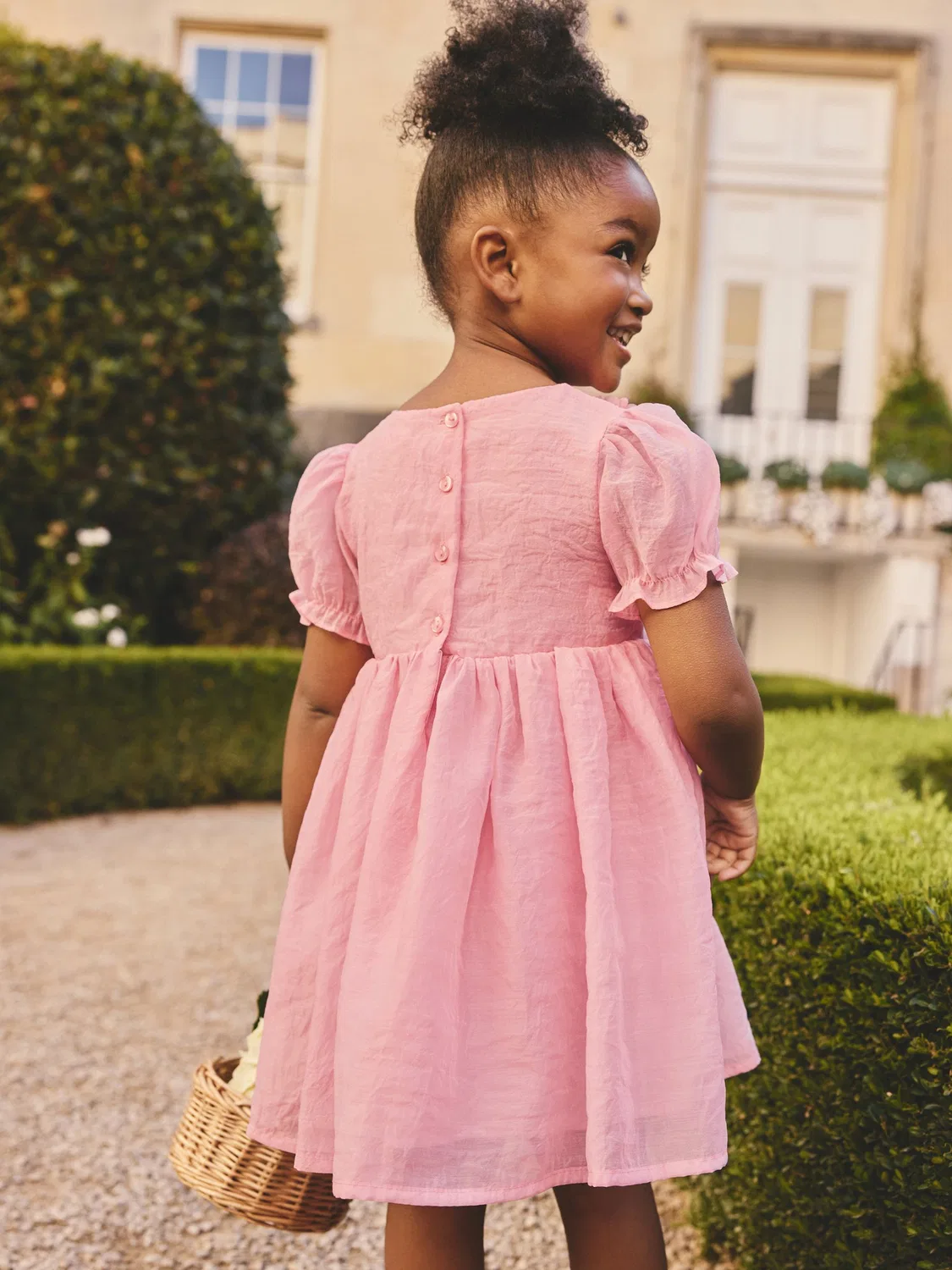 Платье с цветочной аппликацией Pink Flower Corsage Dress Next, розовый — фото 2