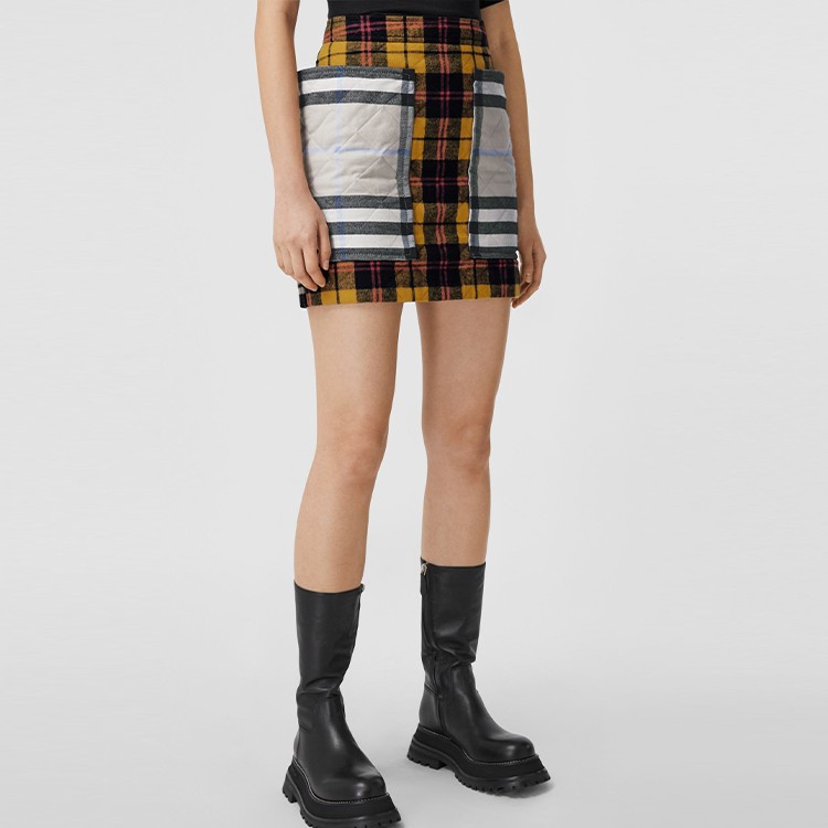 Юбка Burberry, женская, желтый