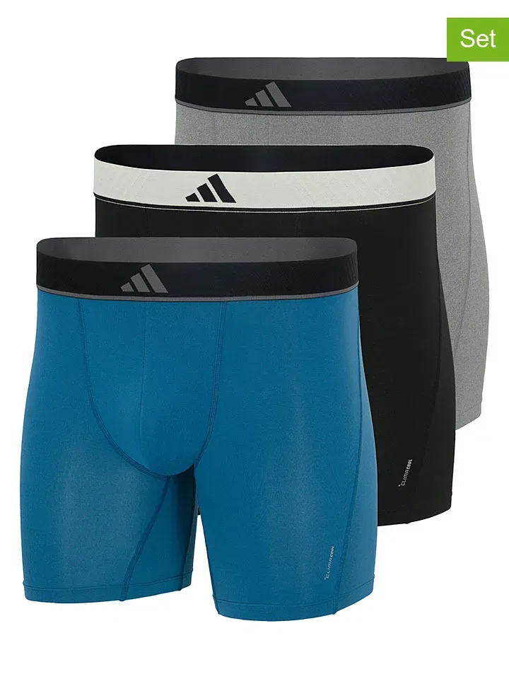 Комплект трусов-боксеров 3 шт Adidas, синий