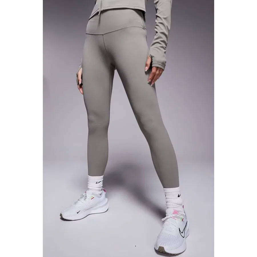 Леггинсы спортивные с высоким поясом и карманом Nike Dri Fit Zenvy Gentle Support High Waisted 7/8 Leggings, Светло-зеленый